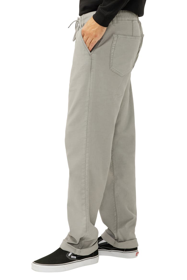 Relaxed Drawstring Waist Knit Flex Jeans, Alternate, color, PEBBLE GREY