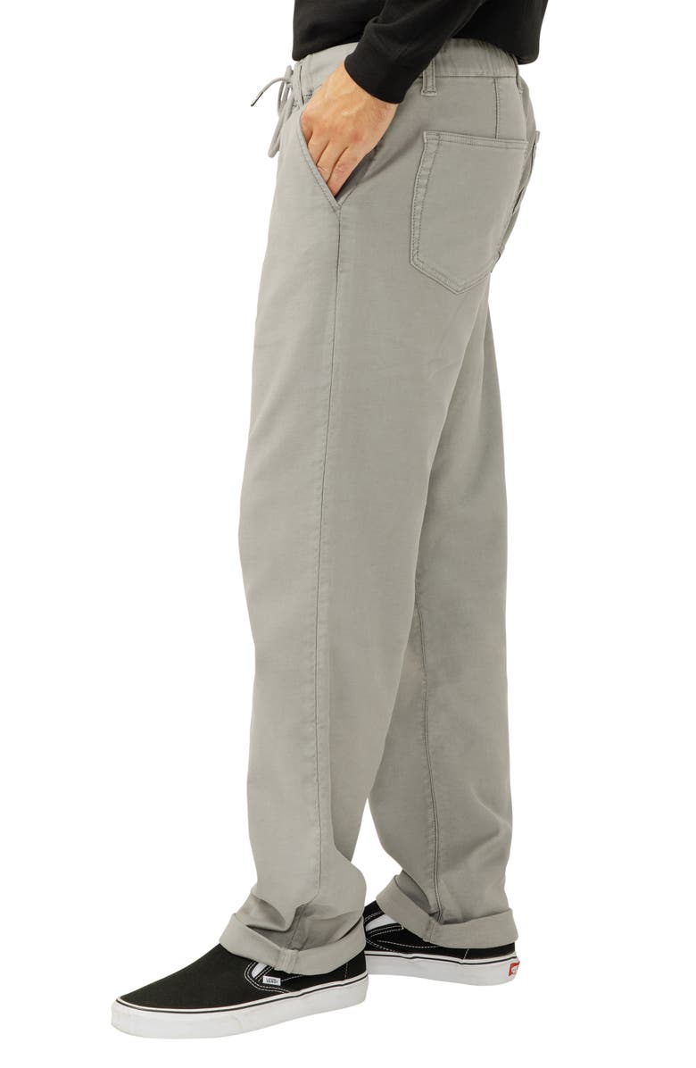 Silver Jeans Co. Relaxed Drawstring Waist Knit Flex Jeans, Alternate, color, Pebble Grey