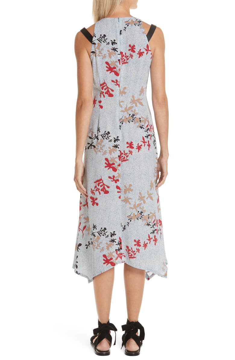 Yigal Azrouël Découpe Floral Print Crepe Dress, Alternate, color,