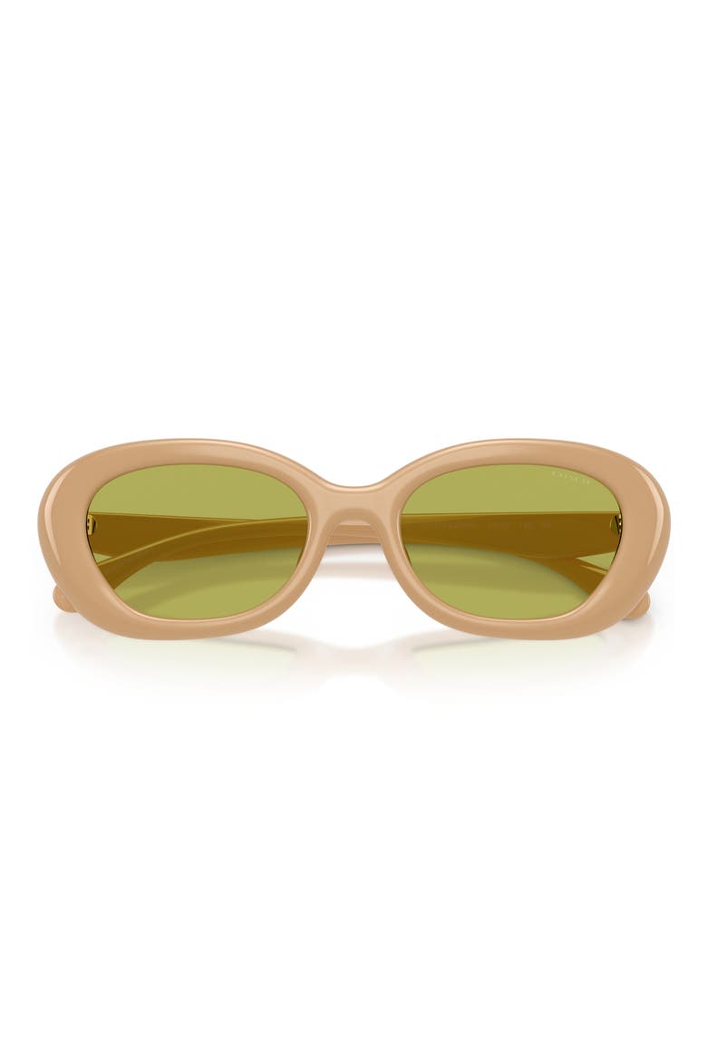 54mm Oval Sunglasses, Alternate, color, SOLID EGGSHELL / PISTACHIO SOLID