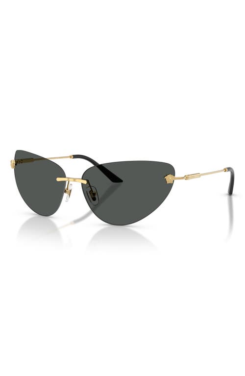 Versace 64mm Oversize Rimless Gradient Cat Eye Sunglasses