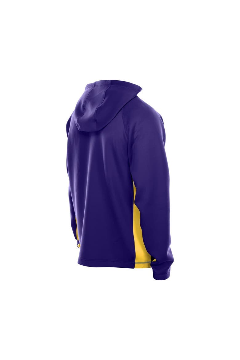 Men's New Era  Purple Minnesota Vikings Combine Authentic Raglan Scuba Full-Zip Hoodie, Alternate, color, Purple