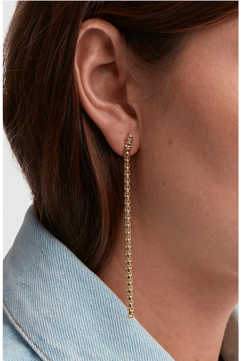 Venetian Chain Link Drop Earrings, Alternate, color, 925 SILVER/ 9K GOLD