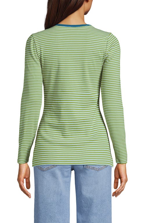 Lands' End Cotton Rib T-shirt In Green