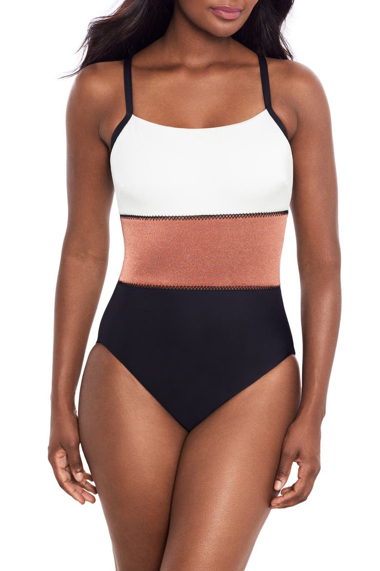 Spectra Trifecta One-Piece Swimsuit, Main, color, BNZ