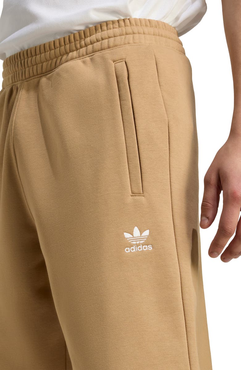 adidas Originals Trefoil Essentials Sweat Shorts, Alternate, color, Cardbo