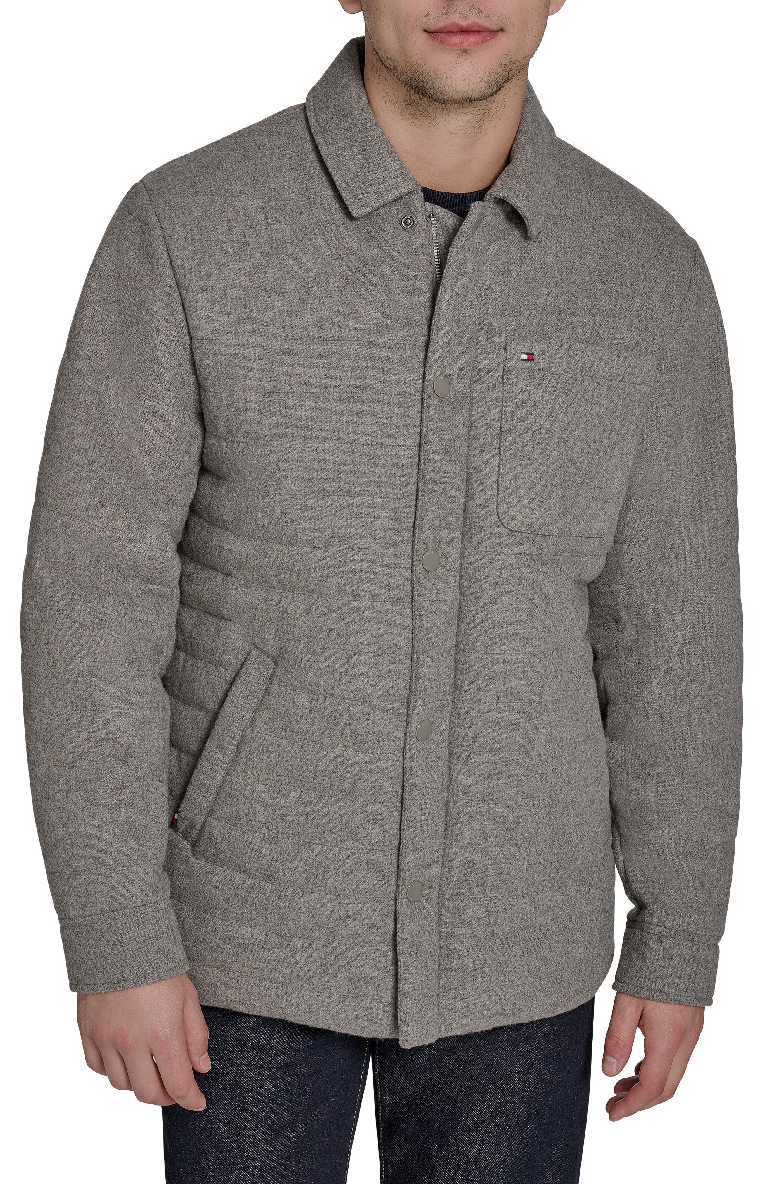 Faux Wool Quilted Jacket