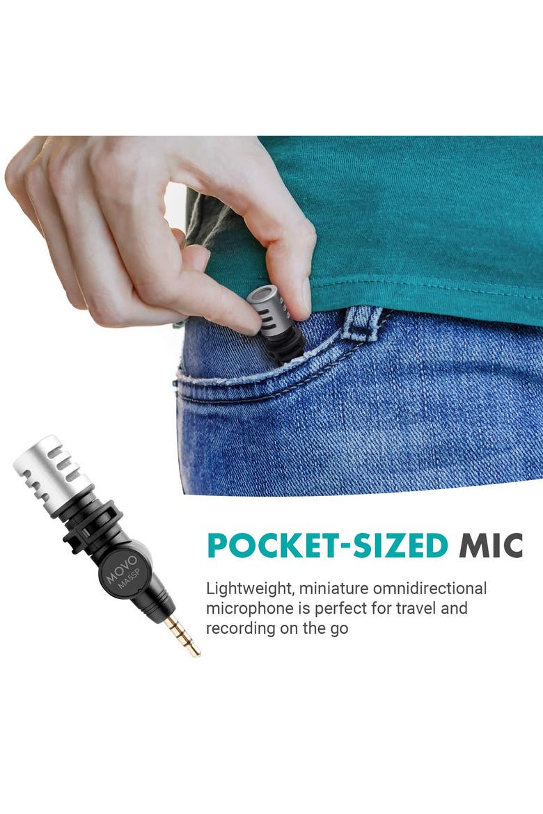 MA5SP 3.5mm TRRS Shotgun Microphone for iPhone or Android Devices, Alternate, color, Black