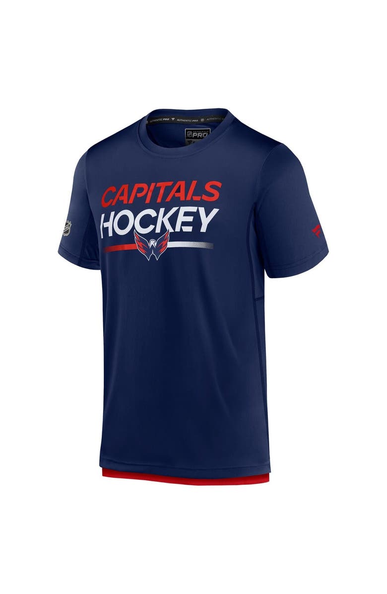 FANATICS Men's Fanatics  Navy Washington Capitals Authentic Pro Tech T-Shirt, Alternate, color, 