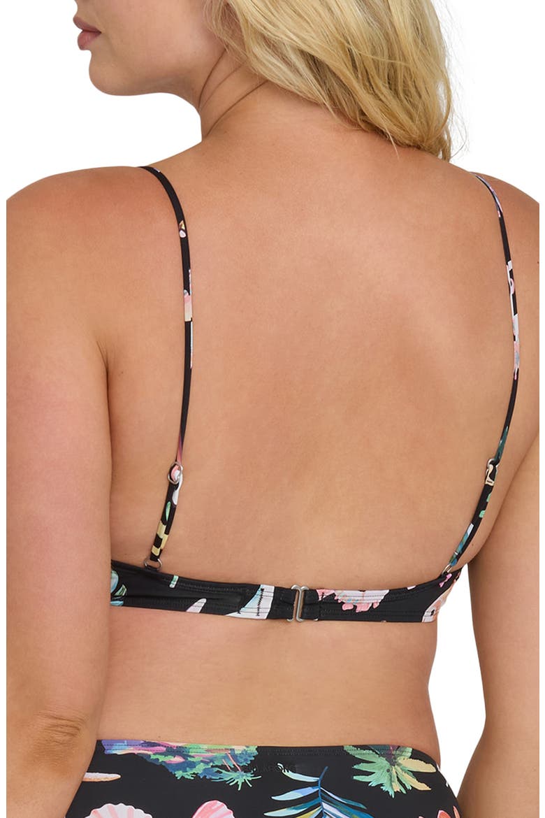 Party Wave Jaclyn Crop Bikini Top, Alternate, color, BLACK PEBBLE