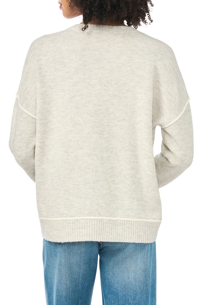 Contrast Sweater, Alternate, color, SILVER HEATHER