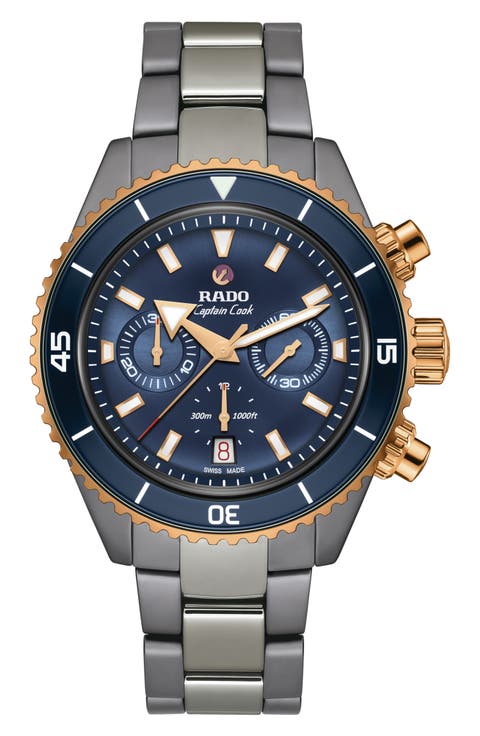 Captain Cook Chronograph Automatic Bracelet Watch, 43mm