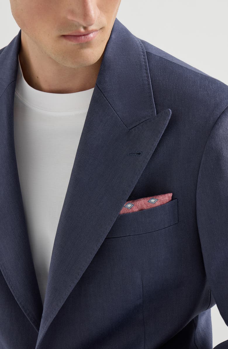 Brunello Cucinelli Blazer with peak lapel, Alternate, color, Denim