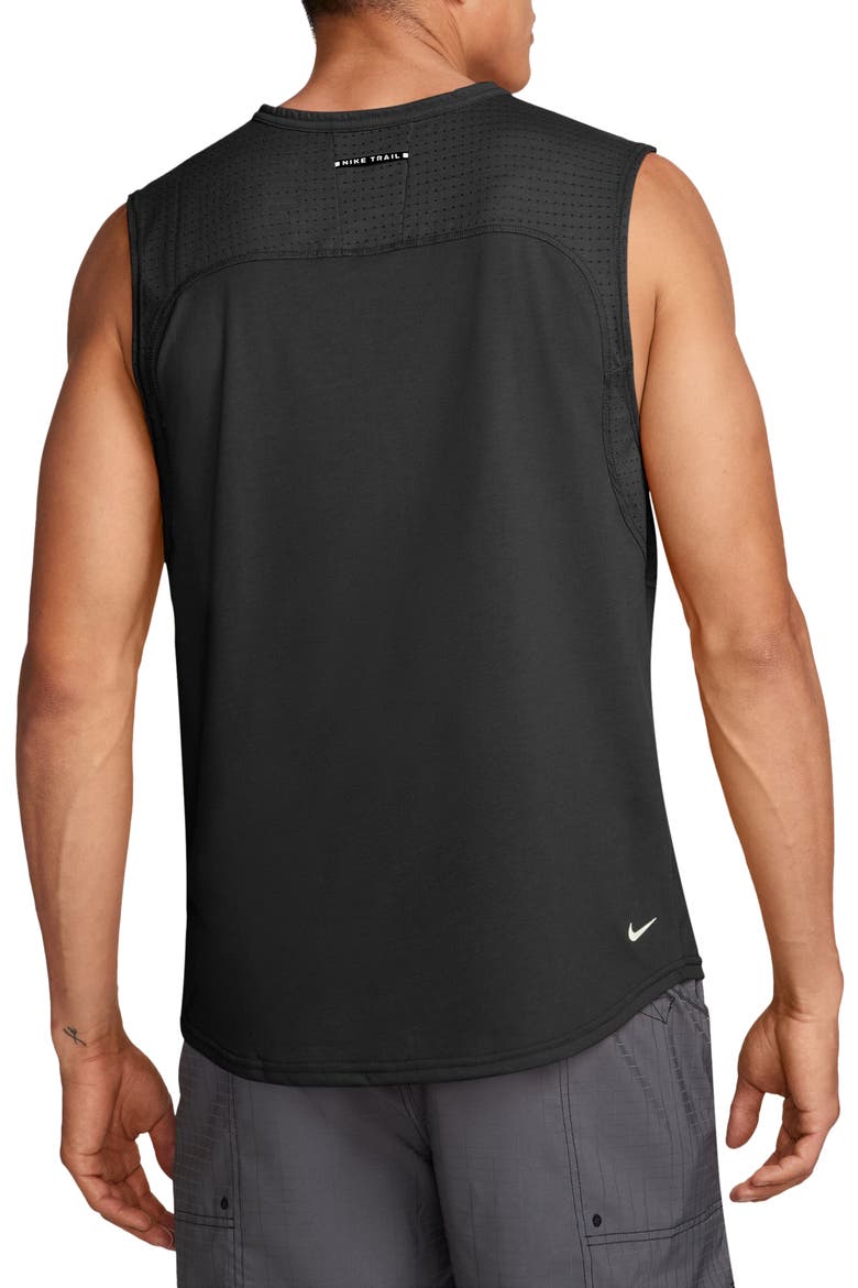 Dri-FIT Solar Chase Trail Running Sleeveless T-Shirt, Alternate, color, BLACK/ ANTHRACITE/ WHITE