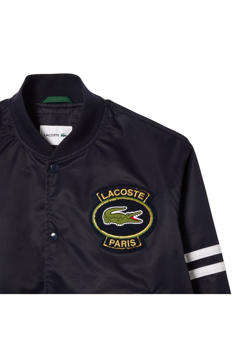 Lacoste Water Repellent Insulated Bomber Jacket, Alternate, color, Hde Abimes