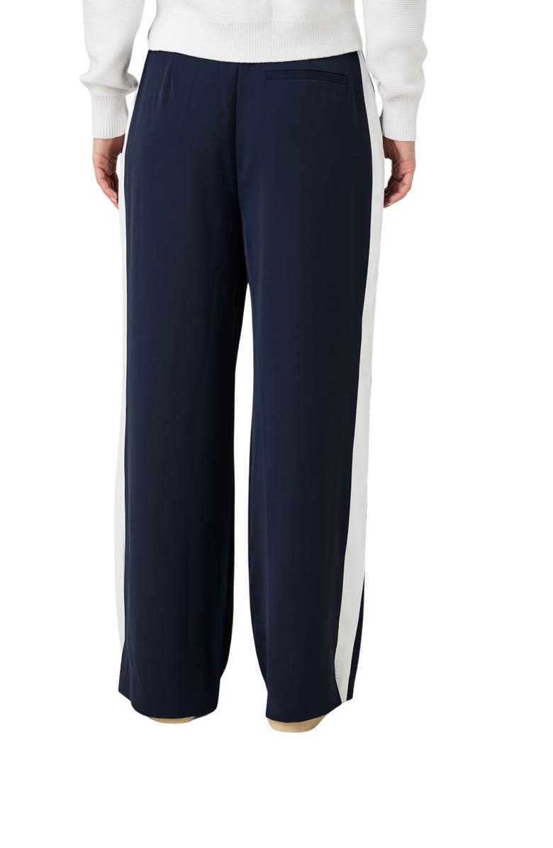 French Connection Stripe Side Pants, Alternate, color, Navy Pinstripe/White