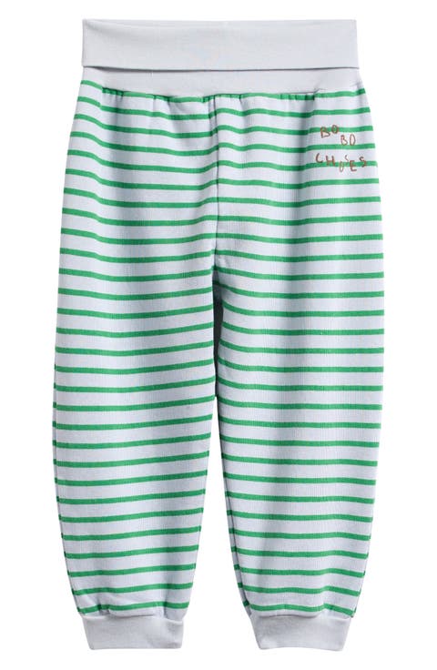 Stripe Organic Cotton Blend Joggers