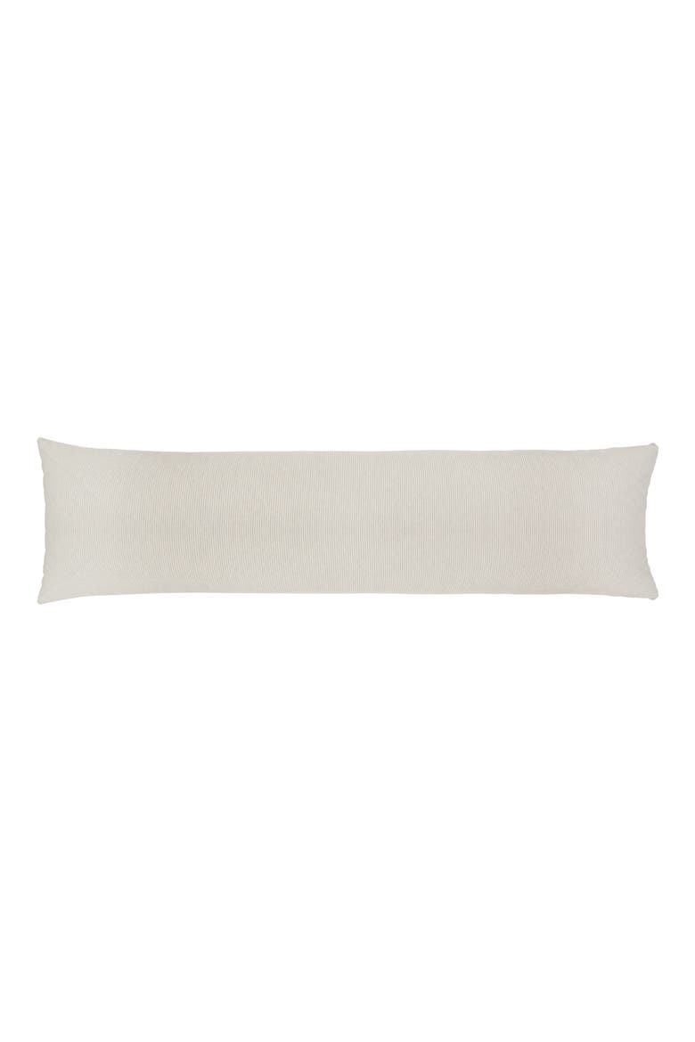 Luke Stripe Cotton Body Pillow, Main, color, NATURAL