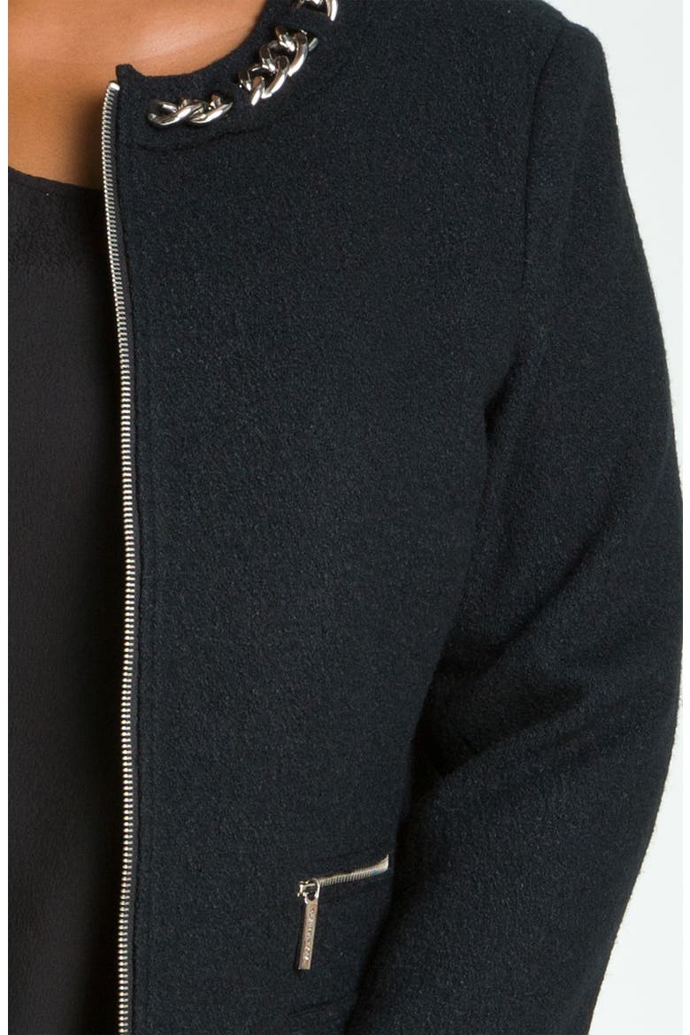 Chain Detail Jacket, Alternate, color, BLACK