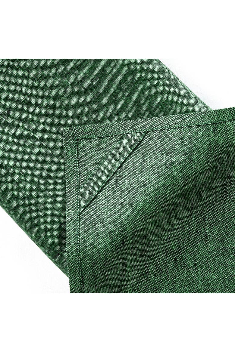 Linen Kitchen Towels Set of 2, 17 x 26" - Kitchen Linen, Alternate, color, Forest Green