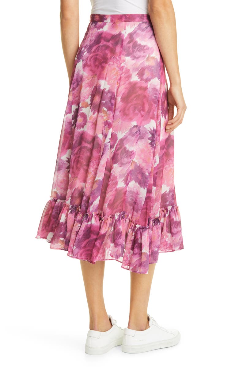 LoveShackFancy Lil Floral Silk Skirt, Alternate, color,