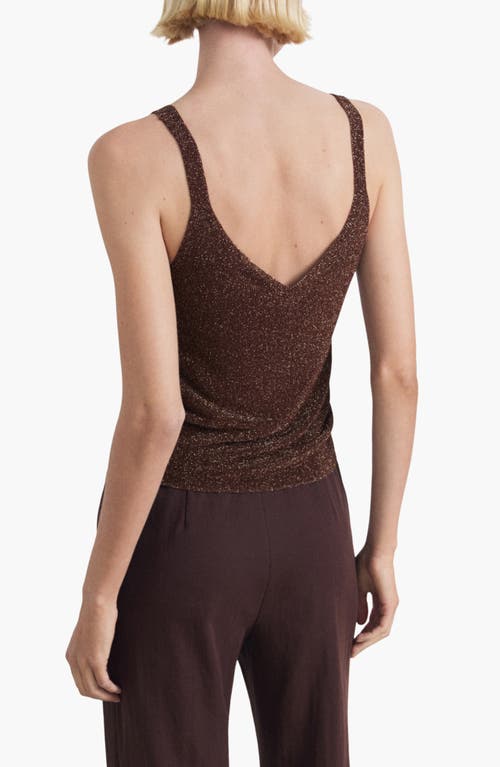 Mango Sweater Tank In Brown