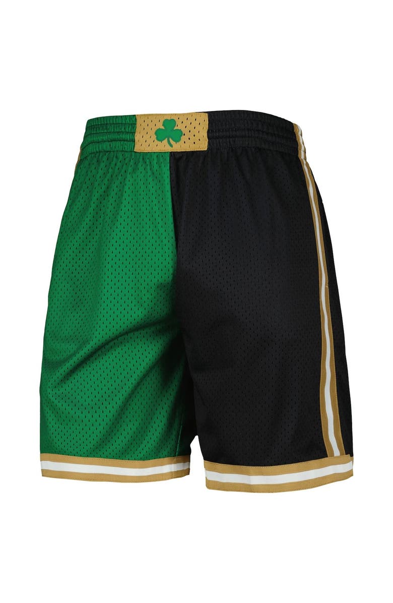 Mitchell & Ness Men's Mitchell & Ness Kelly Green/Black Boston Celtics Hardwood Classics 2007 Split Swingman Shorts, Alternate, color, Kelly Green
