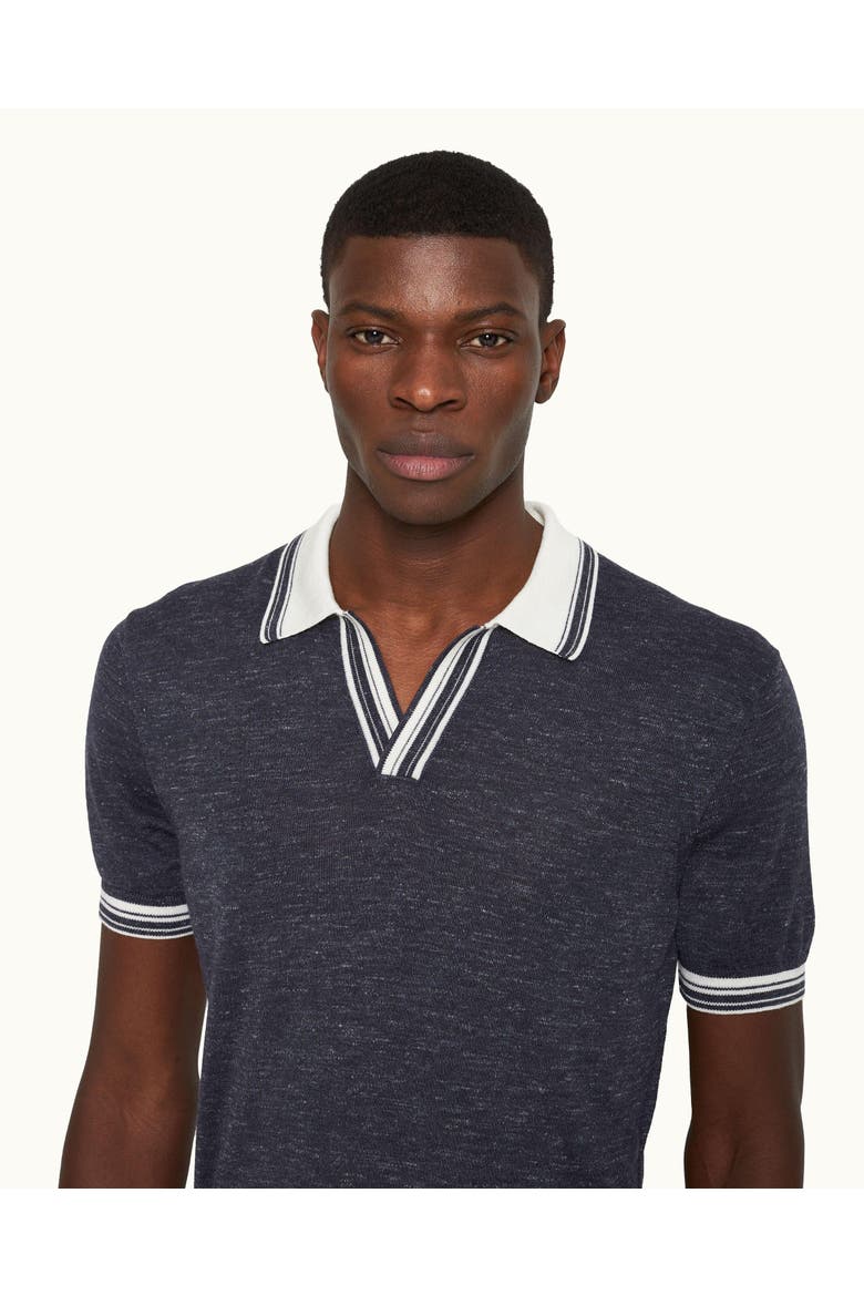 Horton Tipping Tailored-Fit Polo Shirt, Alternate, color, NIGHT IRIS/WHITE SAND