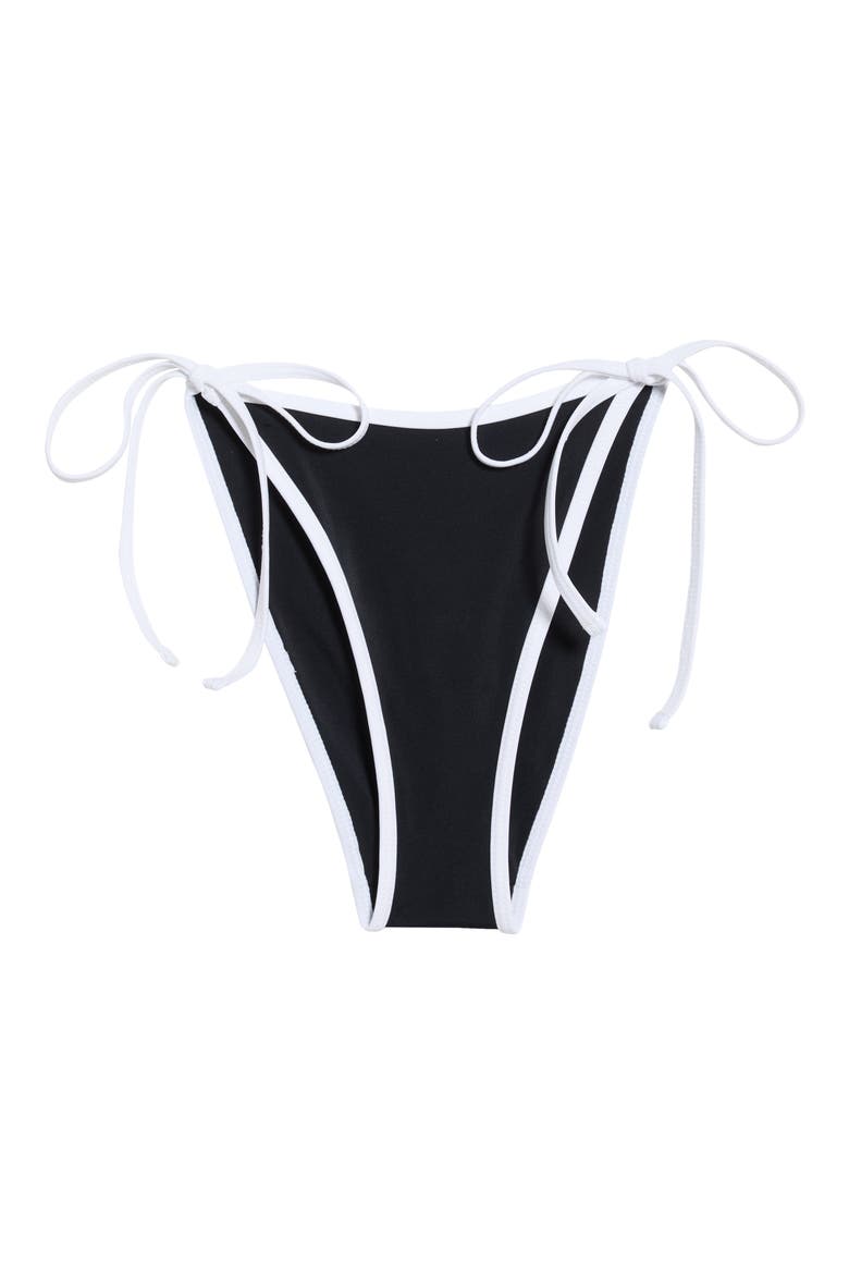 Juno Side Tie Bikini Bottoms, Main, color, BLACK
