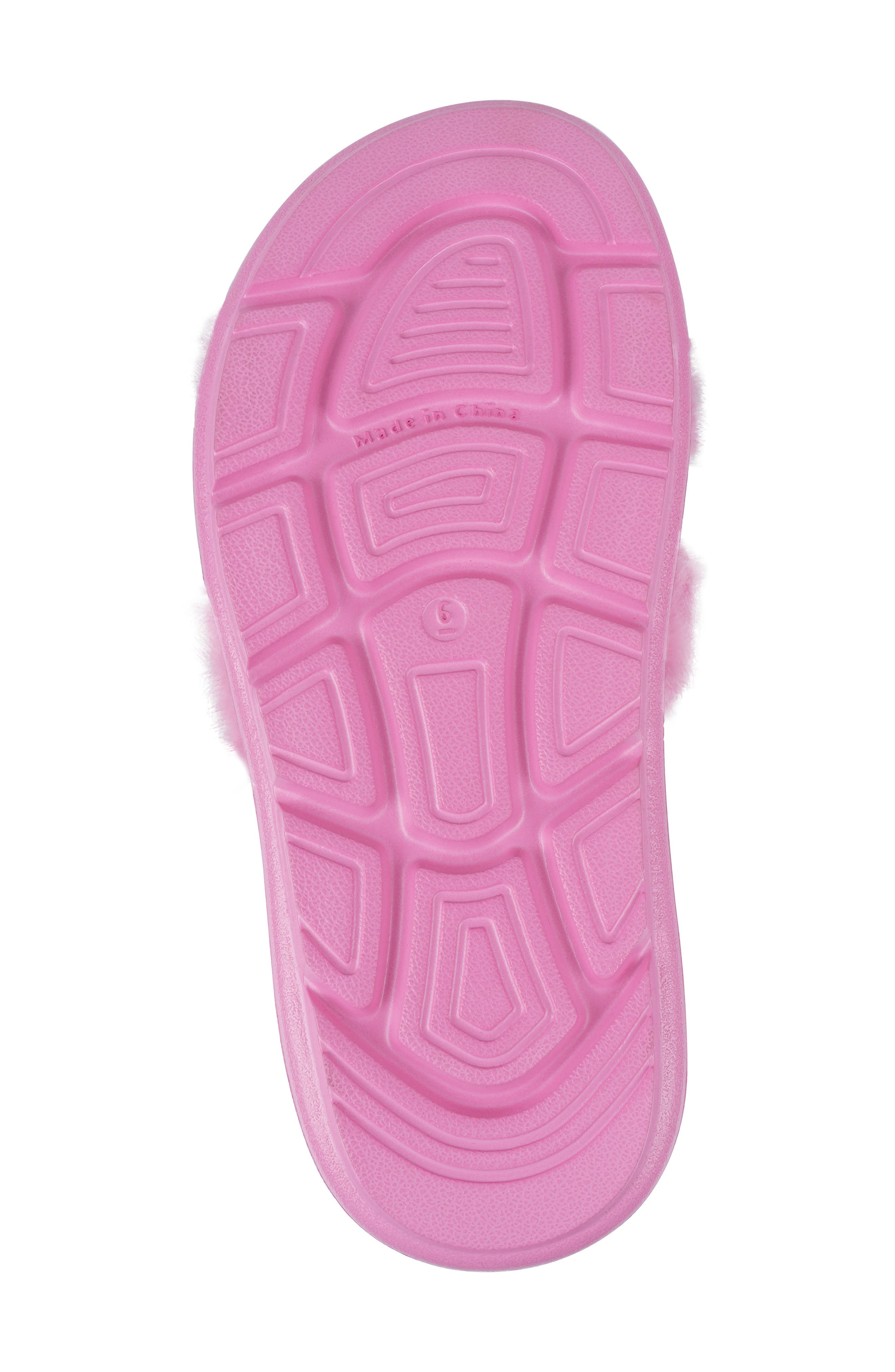 Finley Faux Fur Platform Sandal, Alternate, color, FUSCIA