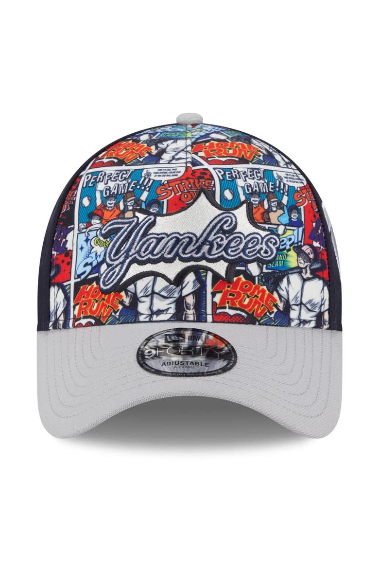 Men's New Era Navy/Gray New York Yankees 2025 MLB Diamond Hero Edition A-Frame 9FORTY Adjustable Hat, Alternate, color, Navy