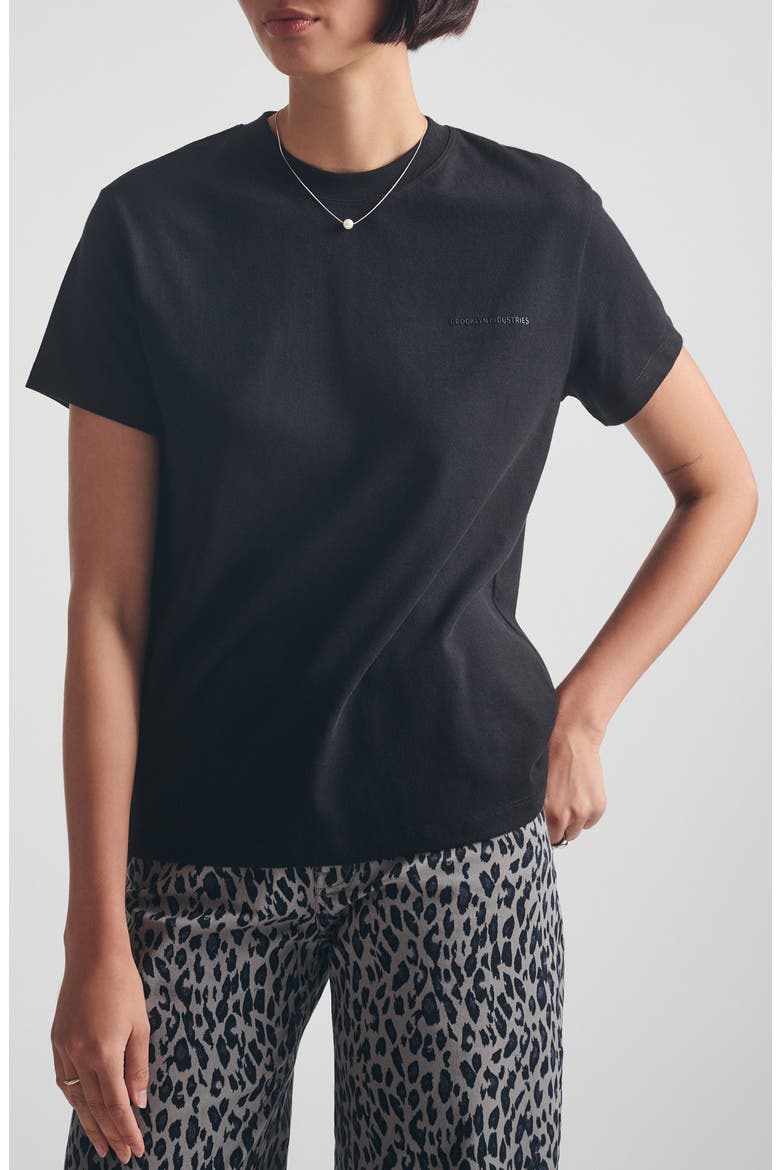 Logo Cotton Graphic T-Shirt, Main, color, BLACK