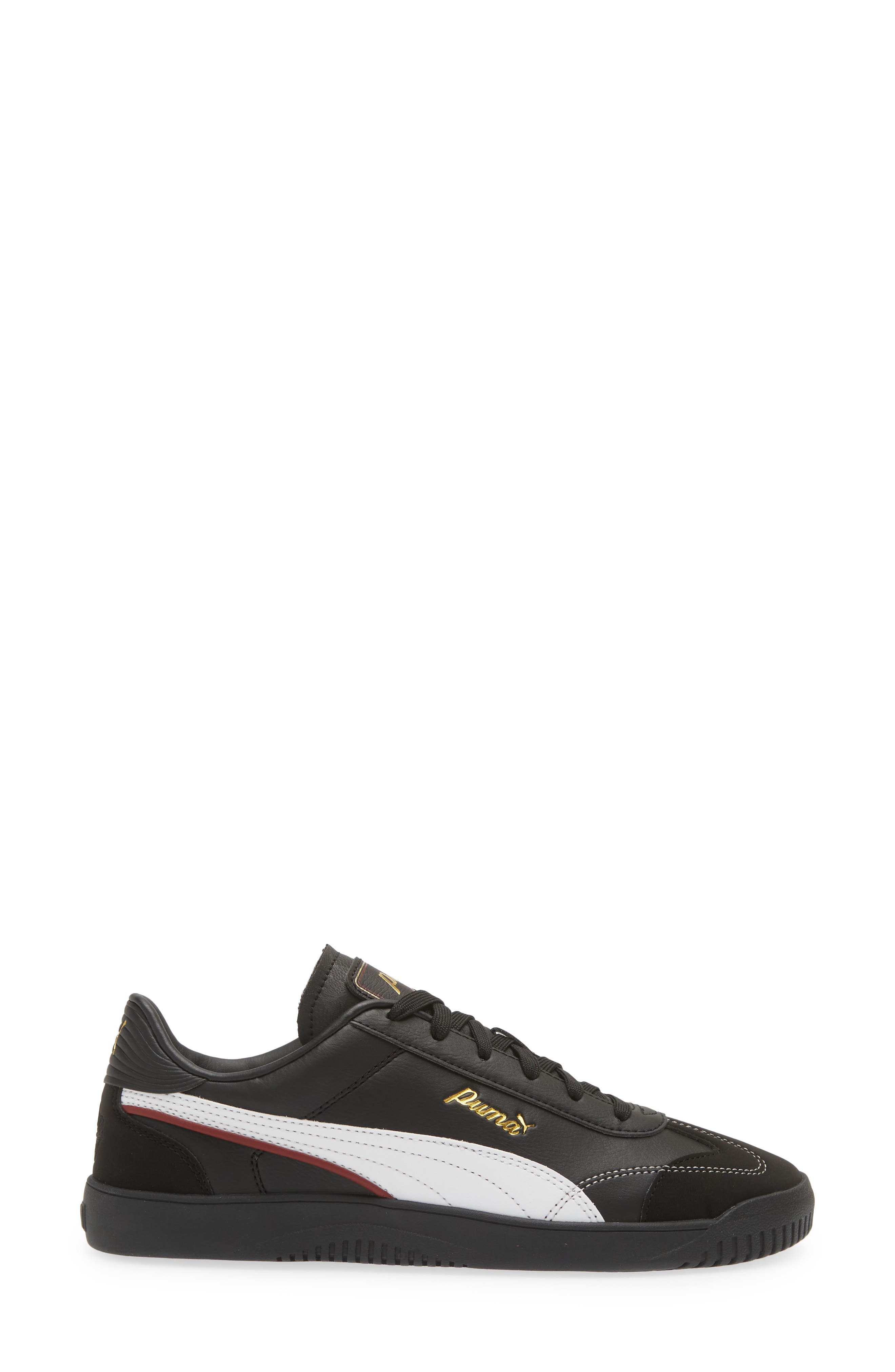 PUMA Club 5v5 Class Act Low Top Sneaker, Alternate, color, Puma Black-Puma White-Gold