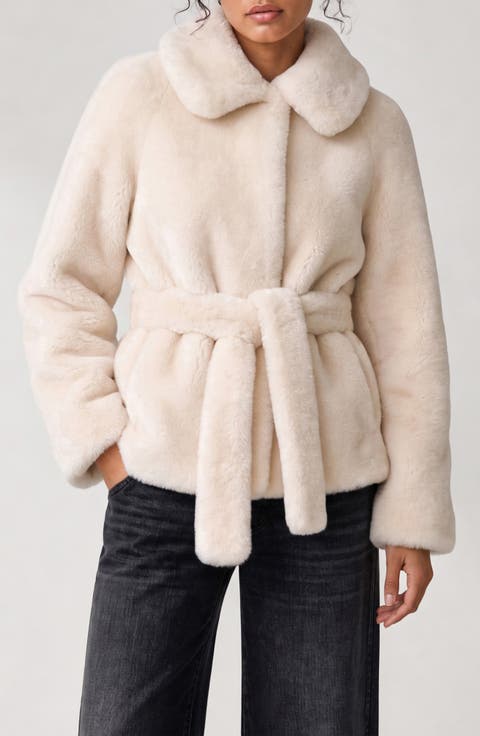 Sally Faux Fur Belted Jacket