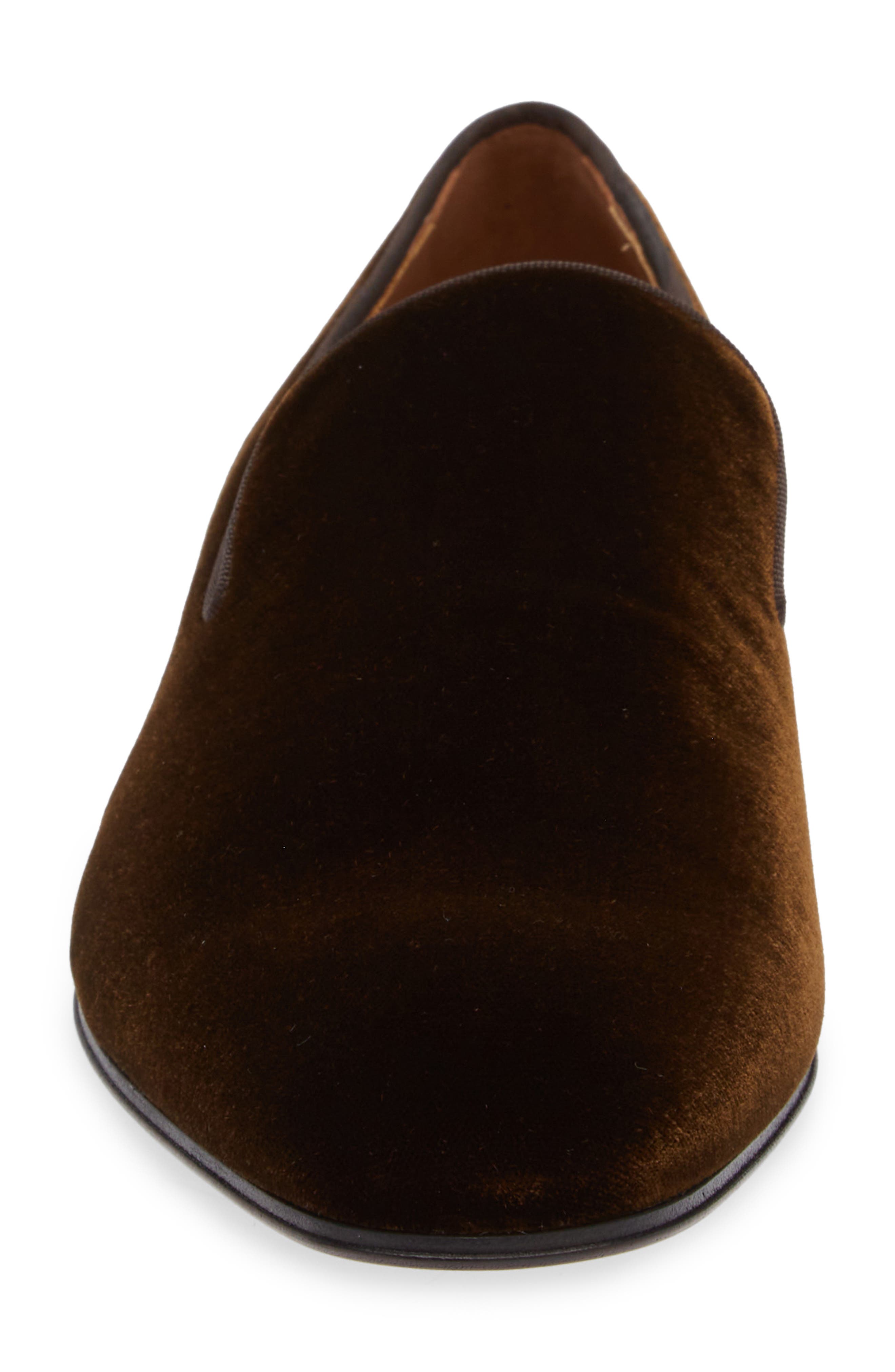 Harrier Venetian Loafer, Alternate, color, DARK BROWN VELVET