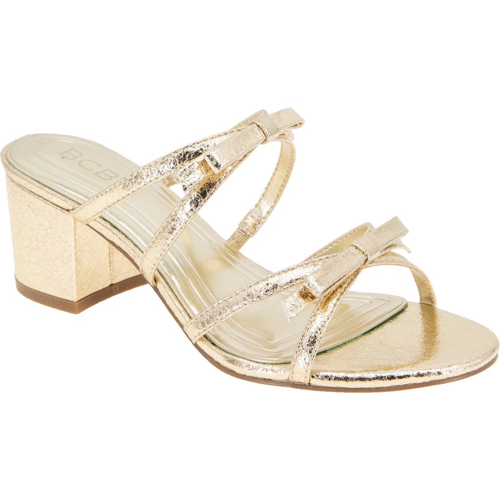 Bcbg Sarina Slide Sandal In Gold