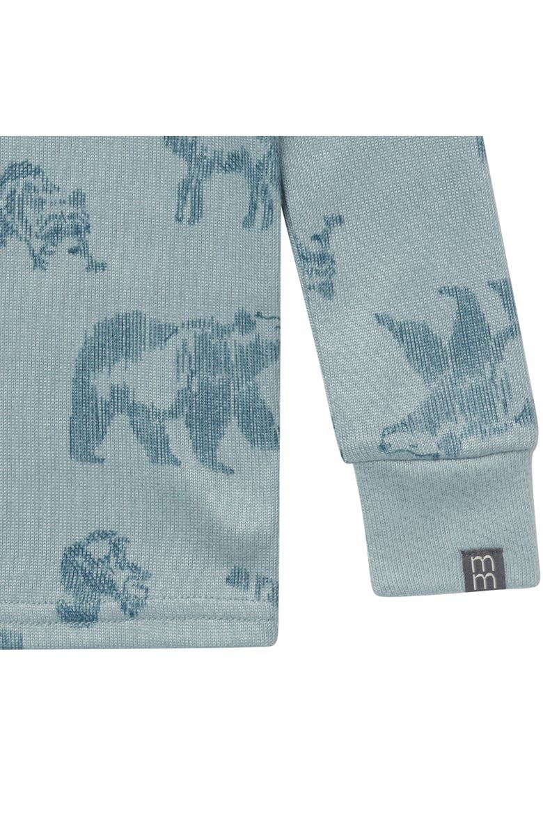 Hacci Sung Fit Footless Pajama Set, Alternate, color, Blue Animals
