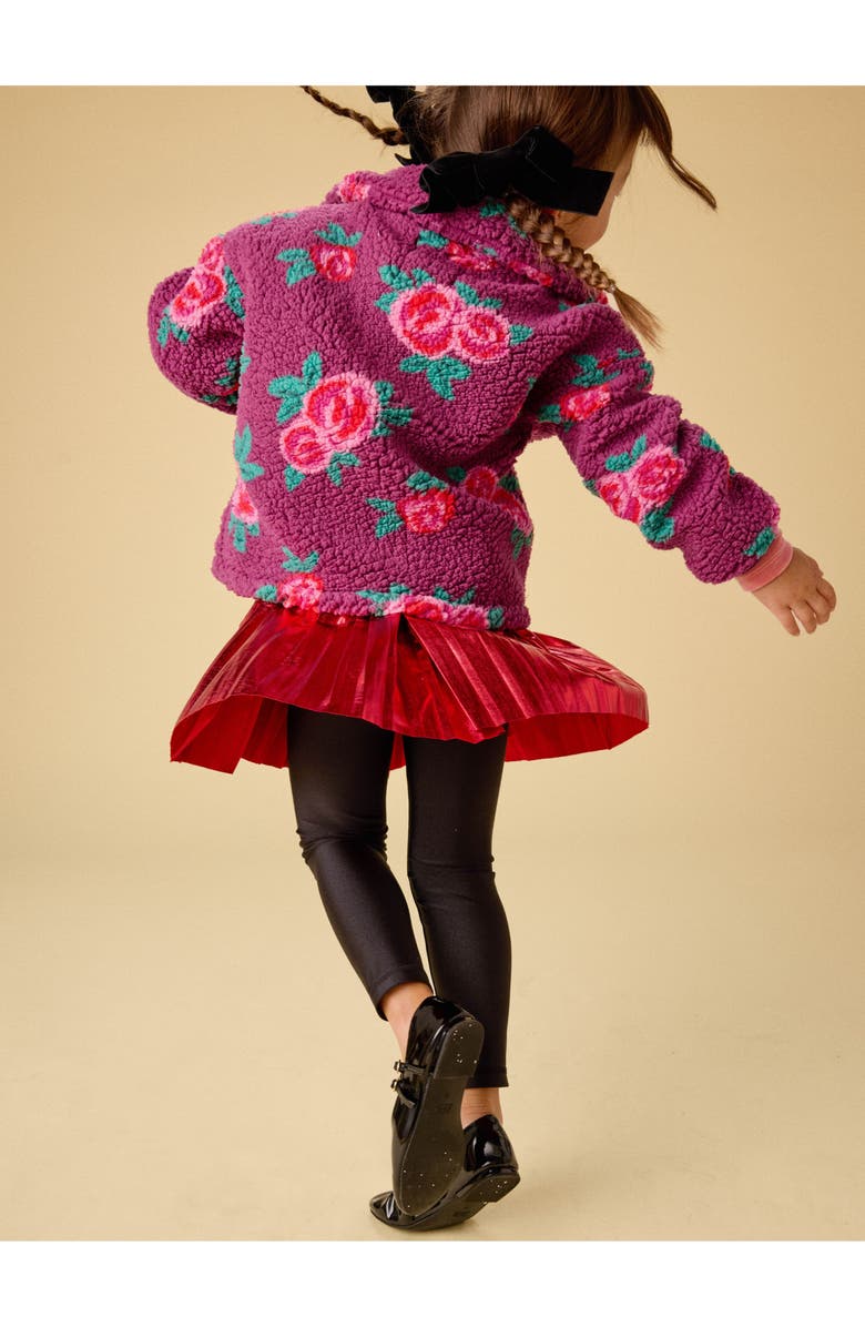 Tea Collection Teddy Fleece Pullover, Alternate, color, Painted Rose