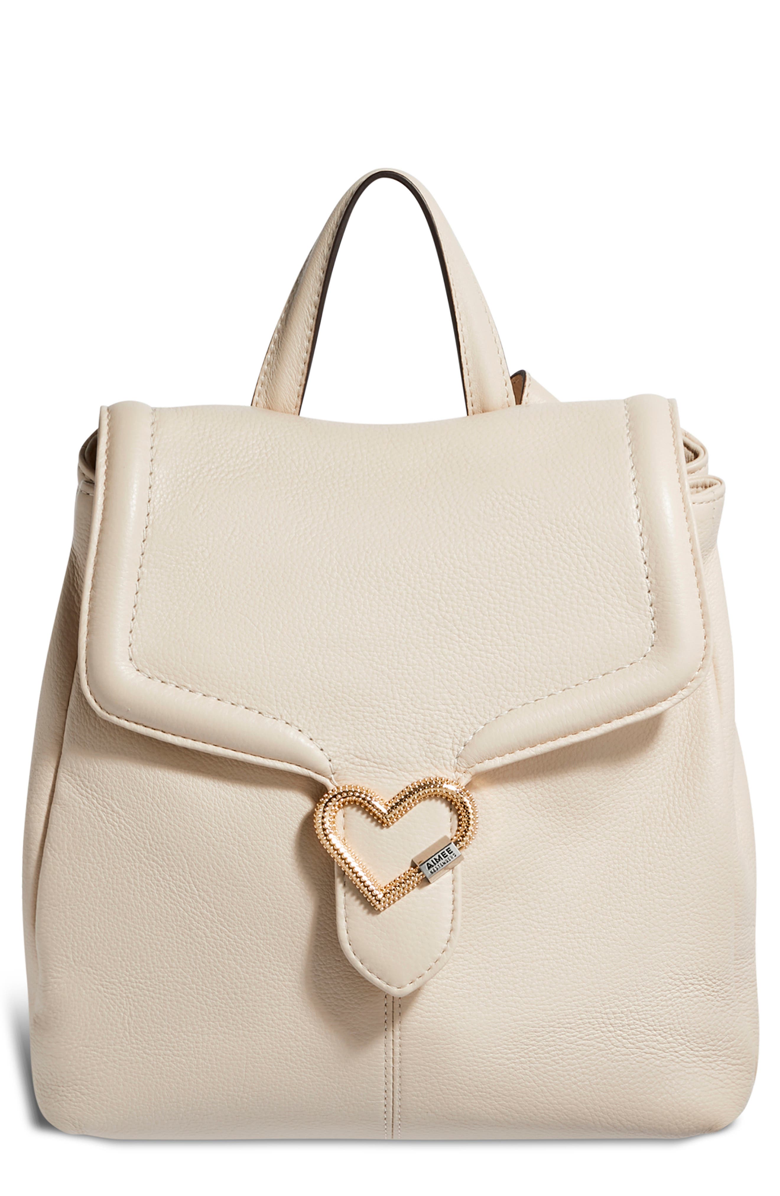 Kestenberg Lovers Lane Leather Convertible Backpack, Main, color, SANDY