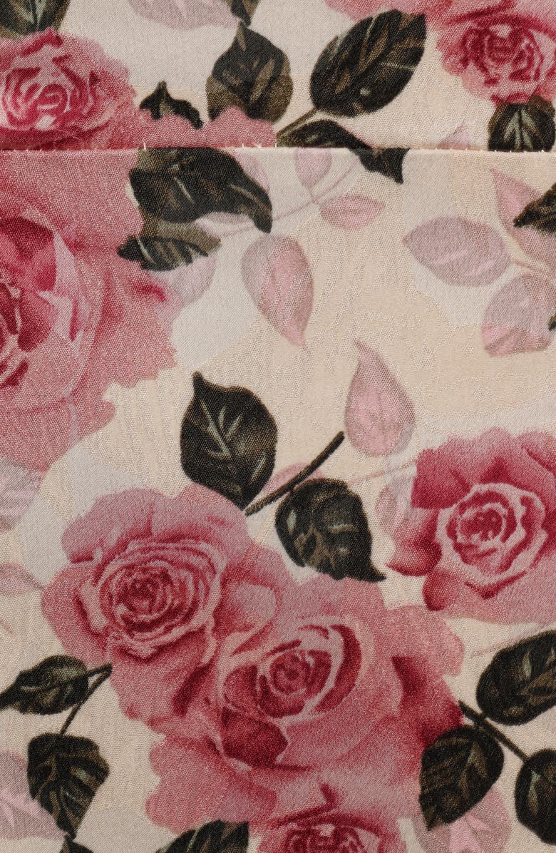 Petal & Pup Zanie Floral Chiffon Maxi Dress, Alternate, color, Rose Pink