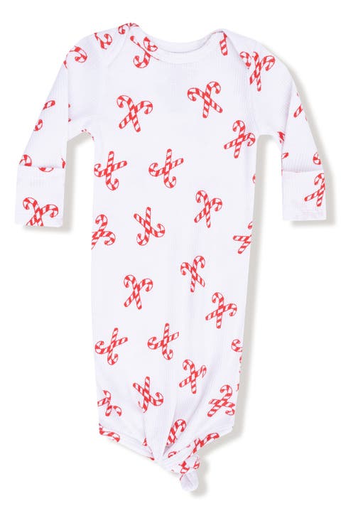 Candy Cane Print Knotted Gown (Baby)