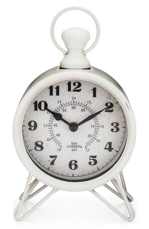 Vintage Metal Tabletop Clock