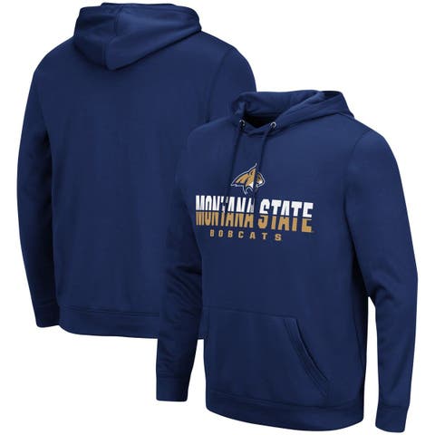 Men's Colosseum Navy Montana State Bobcats Lantern Pullover Hoodie