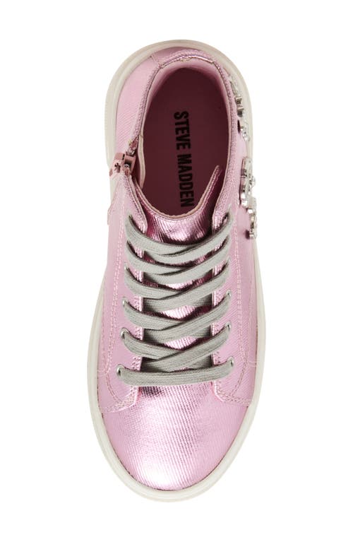 Steve Madden Kids' Genesis High Top Sneaker In Purple