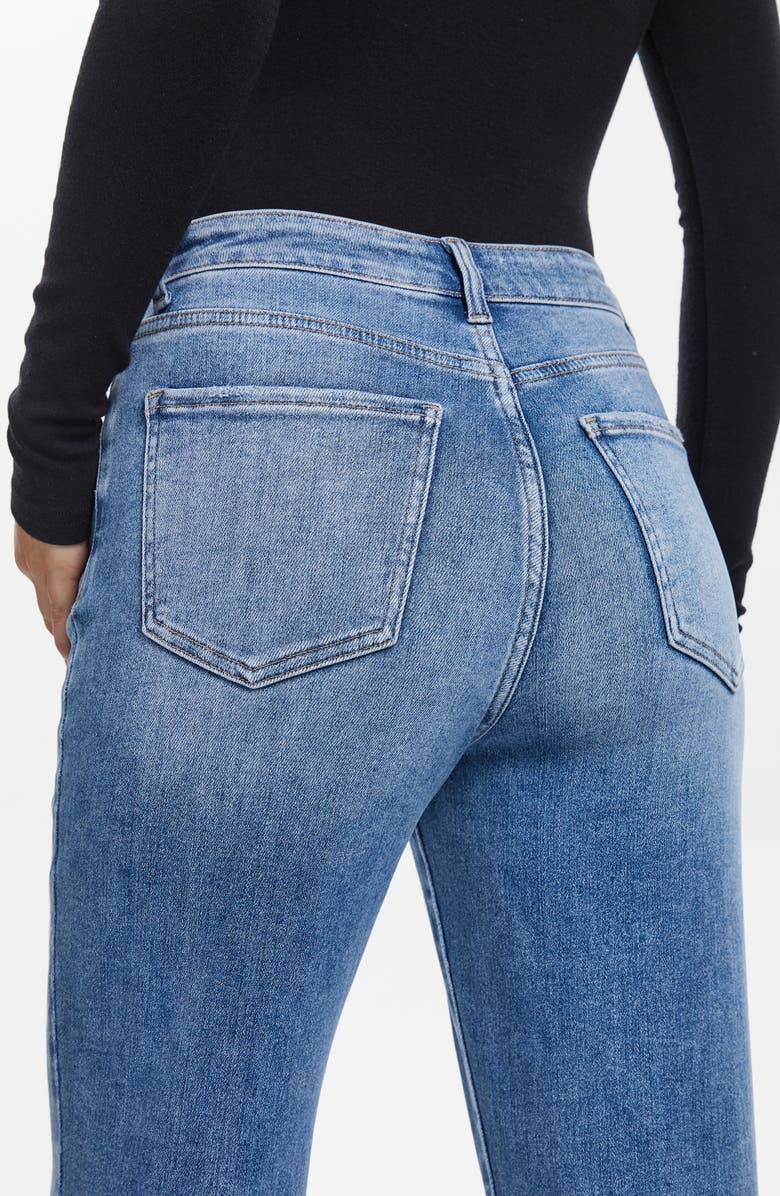 Bayeas Kristy High Waist Step Hem Ankle Straight Leg Jeans, Alternate, color, 