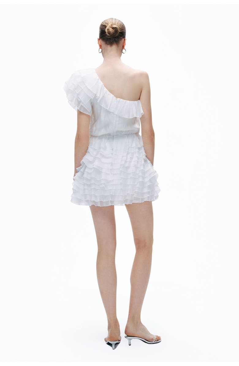 Nocturne Mini Dress with Layered Ruffle Details, Alternate, color, 