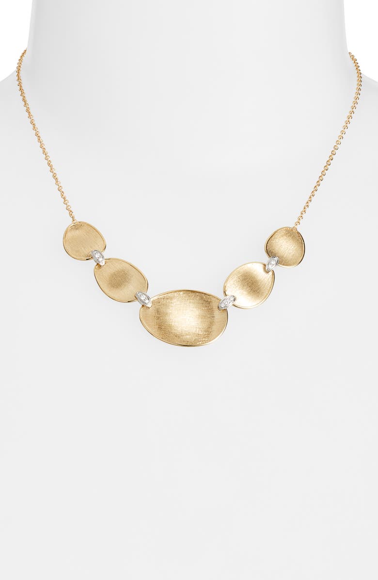 Marco Bicego Lunaria Diamond Frontal Necklace, Alternate, color, Yellow/White Gold