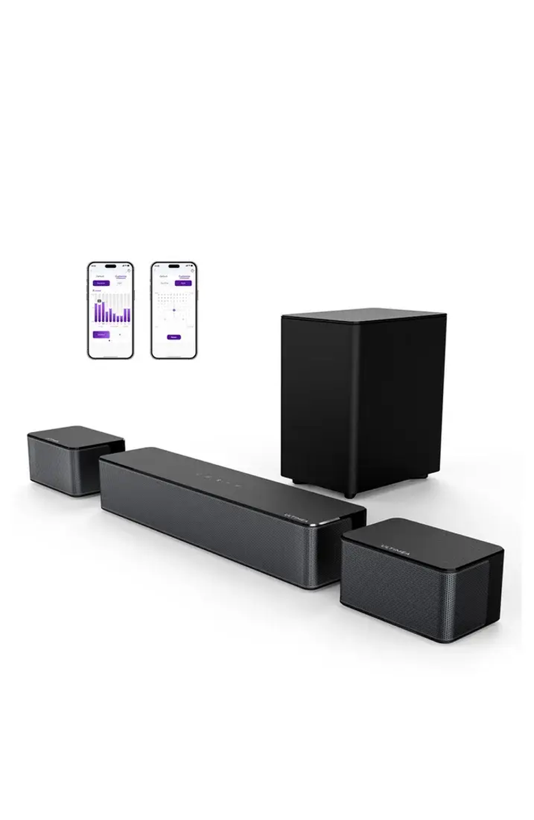 Ultimea Poseidon M3T 5.1 Surround Sound Bar, Main, color, Black