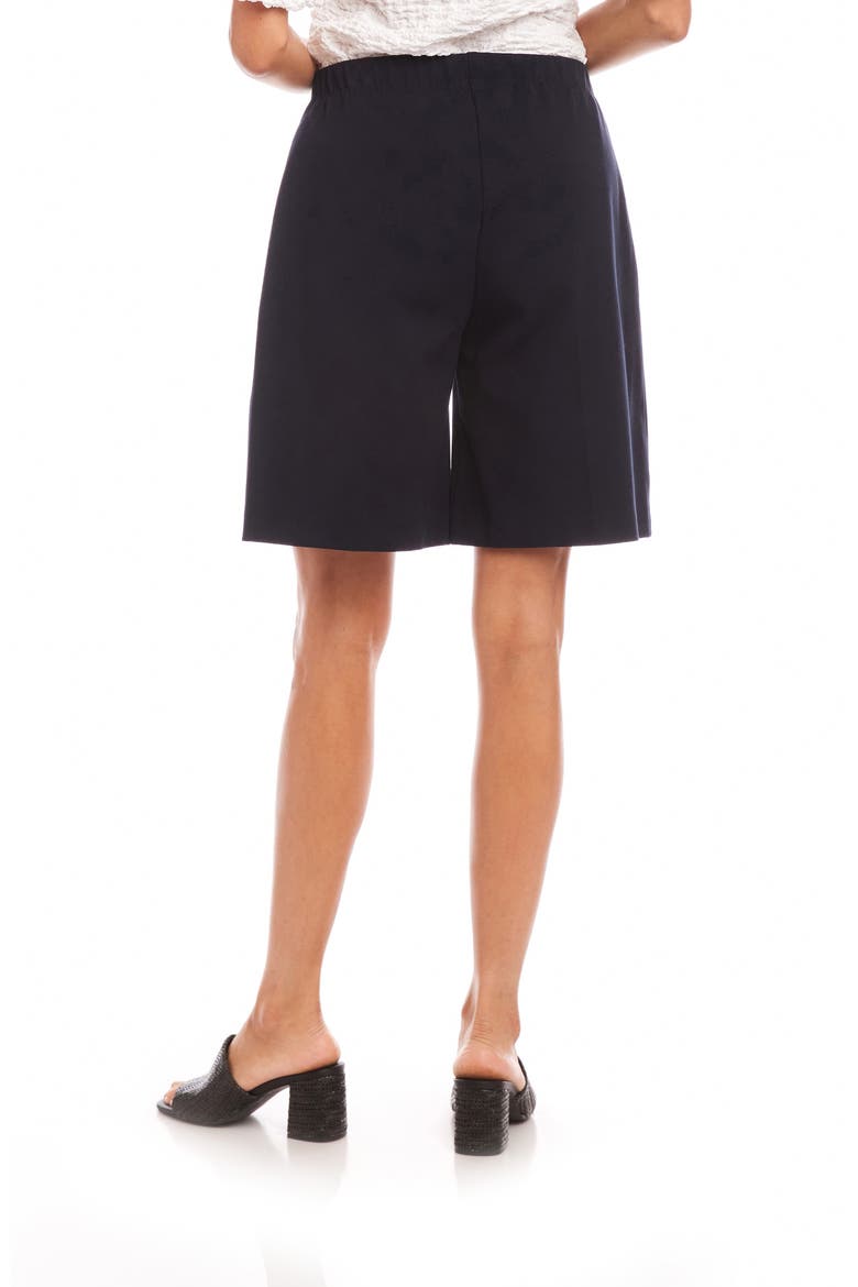 High Waist Stretch Twill Shorts, Alternate, color, NAVY