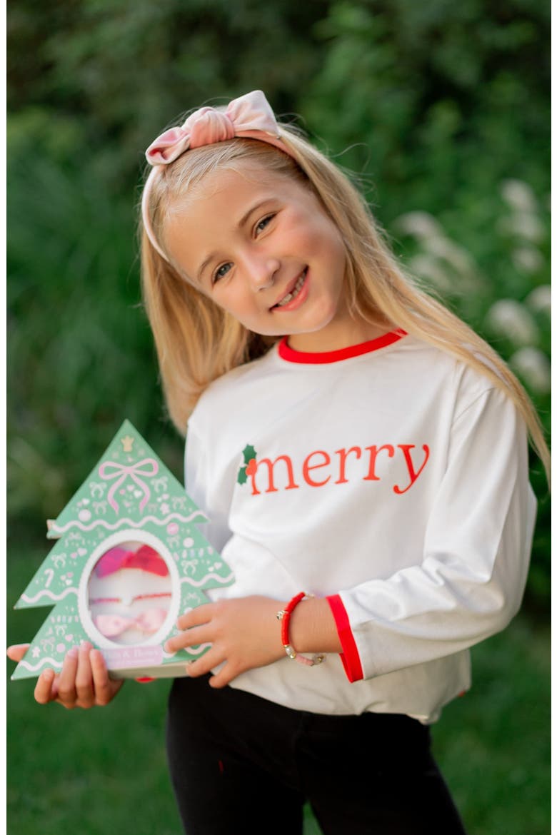 Merry Long Sleeve T-Shirt, Alternate, color, Red